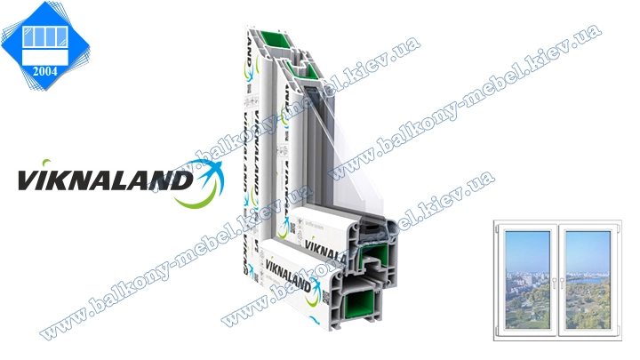 Металлопластиковое окно Viknaland