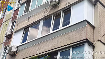 Балкон 6,7 м с выносом - серия 96