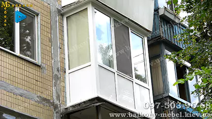 Французский балкон 2,6 м - серия 1-480 (Хрущевка)